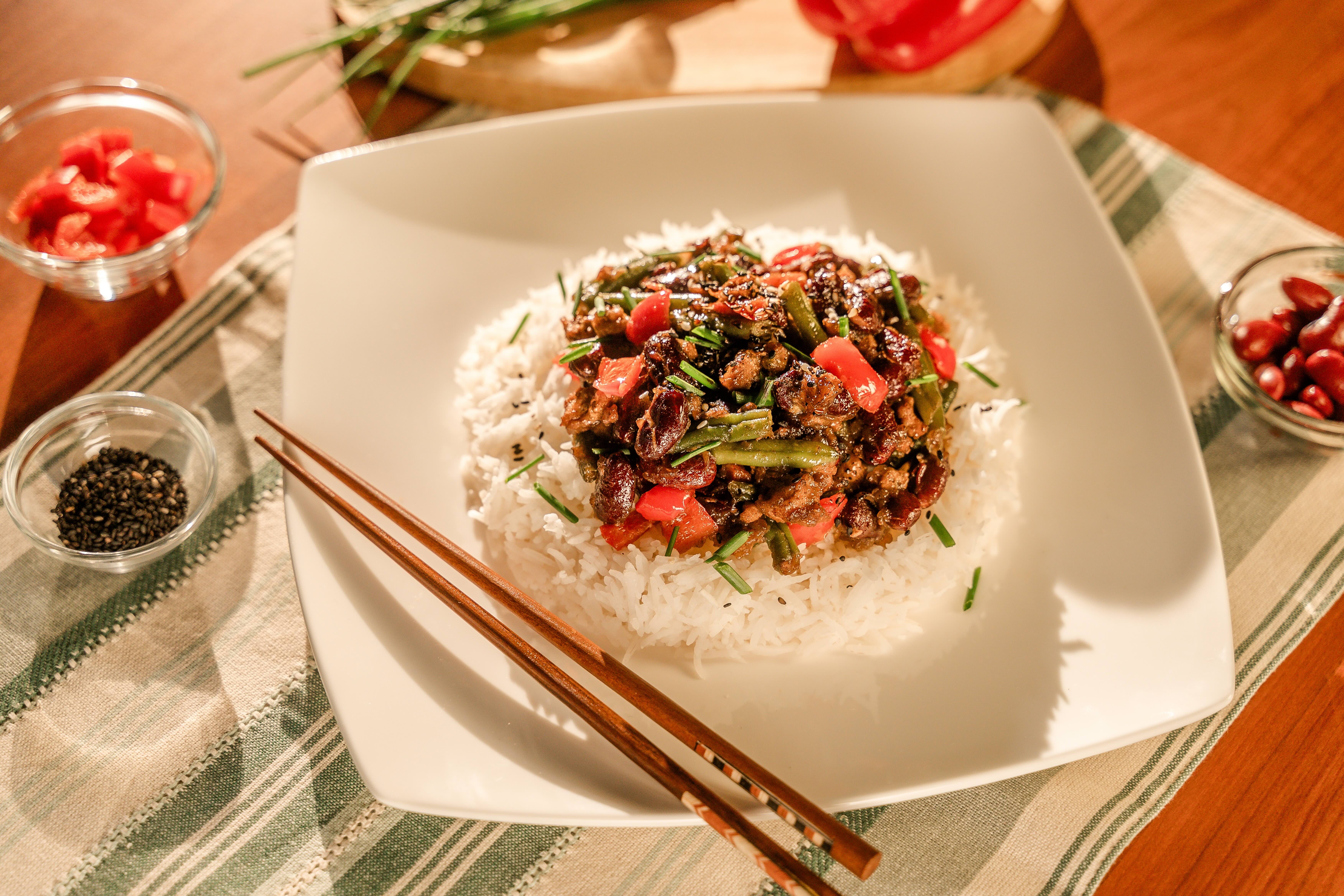 Pork and Two Bean Stir Fry