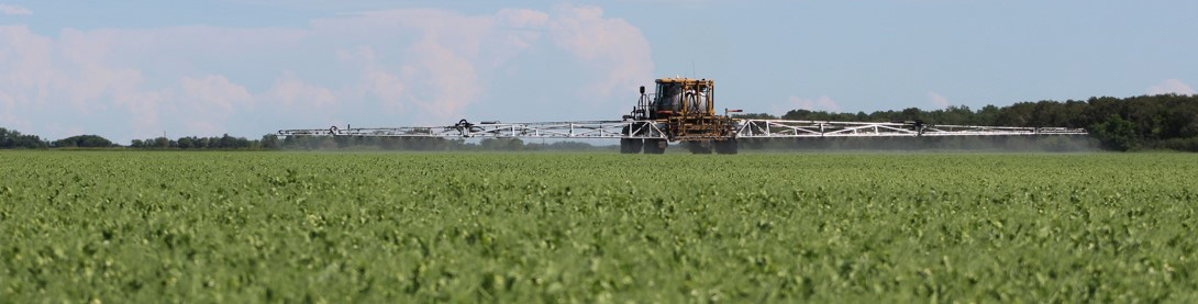 Farm equipment in field